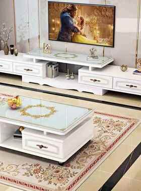 W钢化玻简璃约6现代客厅茶几F7666JSJ电视组合套装小户型家用柜欧