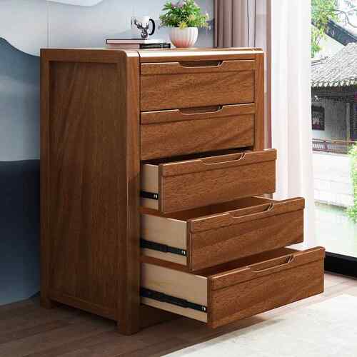 2马柜026全实木五斗柜中式胡桃木物卧室客厅收08纳储柜四斗整装包