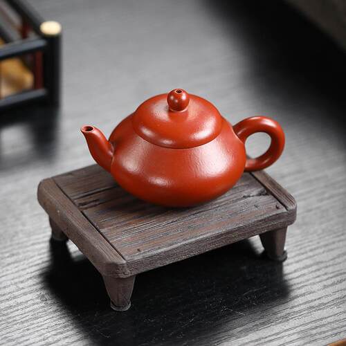 宜壶兴紫砂垫陶干泡台真KFM茶宠摆件可养仿木纹小桌子壶托茶托粗