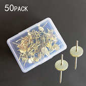 五金挂扣钉钩PP盒装 相框钟表铁挂码 20LB花片钉挂钩50只装 美式