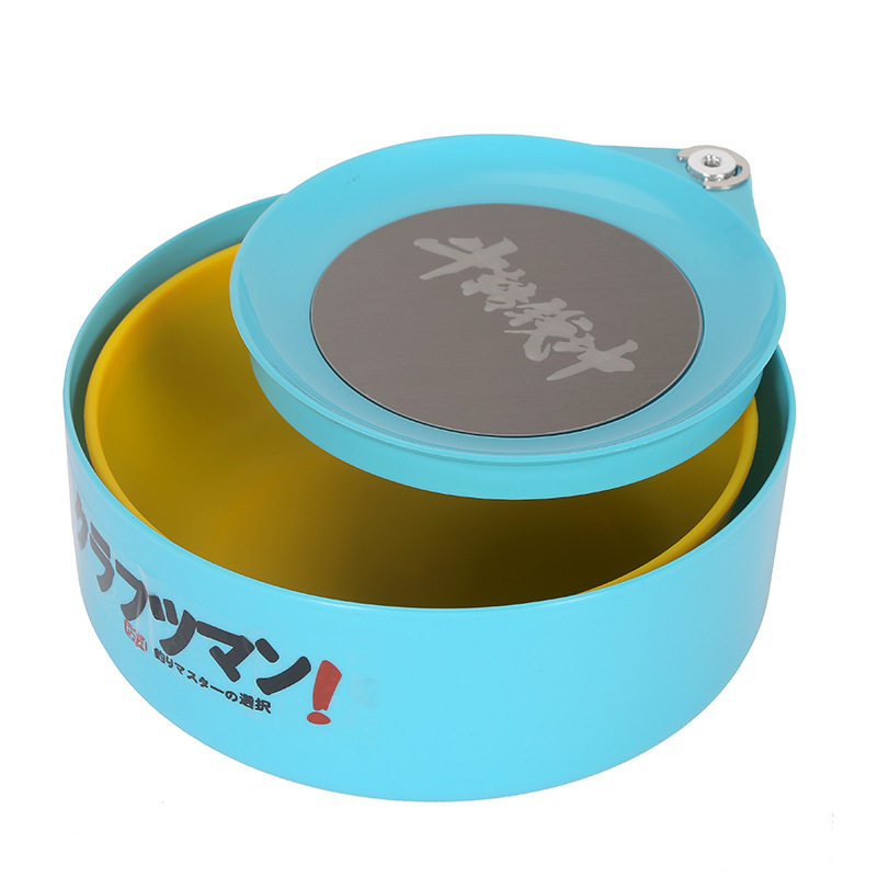 硅胶鲢鳙全磁开饵盆散泡强磁带隔层拉饵盘黑坑竞技折叠鱼饵盆透明