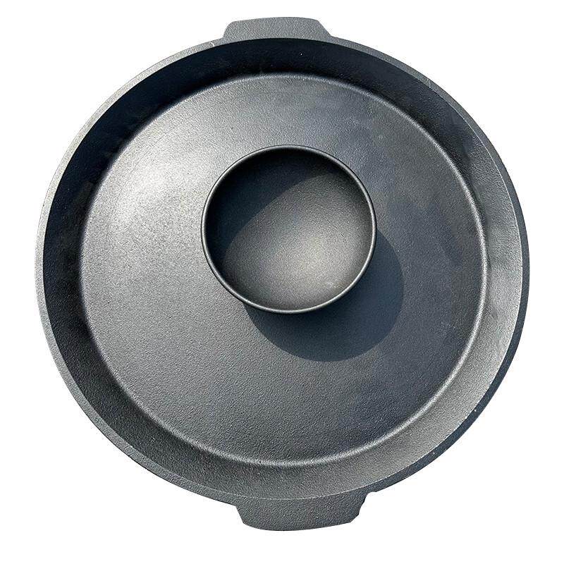 贵州铸铁烙锅火锅无烟不沾家用商用两三多层网红煎涮烤一体不漏油