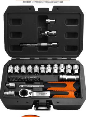 鹿工具穿飞心套手筒组套17件93/81/22件1/4穿心双向棘轮扳99101组