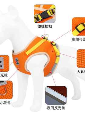 新款ALR猫咪引宠绳 背心狗胸背带牵透气猫狗式胸背带反光物牵引绳