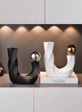 现代无障碍豪华高端酒柜装饰客厅电视柜餐具柜书柜个性化抽象艺术