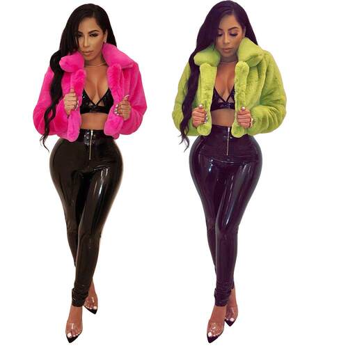 Faux fur jacket仿绒毛外套