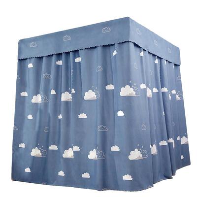 床帘蚊架帐遮光家用卧室宫一体式带支加密加厚廷落地幔3561防尘床