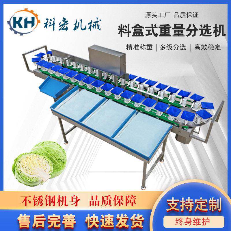 包菜重量分选机料盒智能分选蔬菜重量分拣