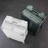 行李箱铝框pvc拉杆箱万向轮密码 箱寸登机旅行箱包厂家