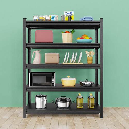 碳钢厨房置物架落地整体橱柜多层收纳层架家用多功能微波炉锅架客