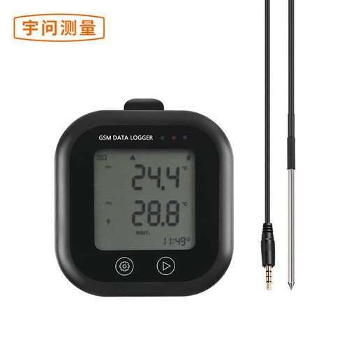 温度记录仪GSM-100E 短信报警外置探头+内置探头 pp查看报警通知