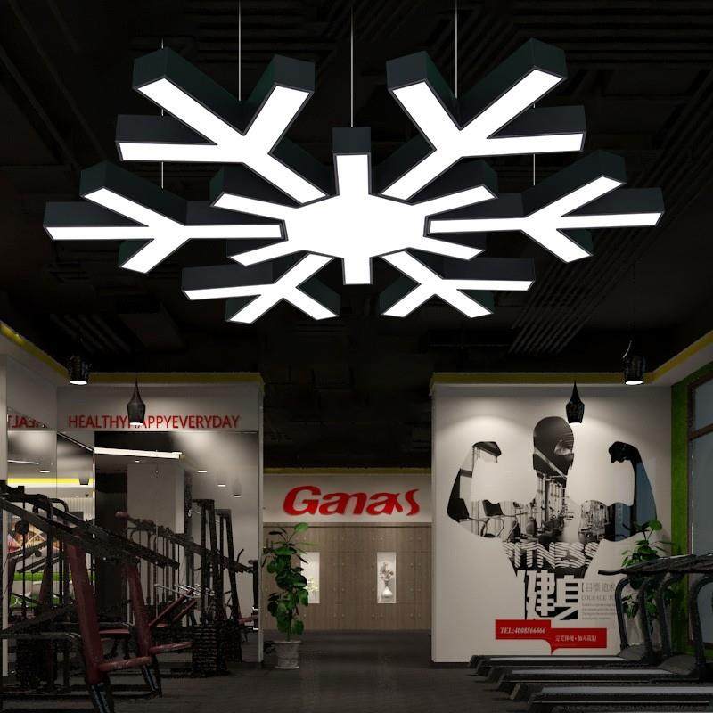 雪花组合造型超亮吊灯办公室健身房服装店铺商场工业风吊灯具,3C数码配件,其它配件,淘宝优惠券,粉丝福利购,淘宝优惠卷