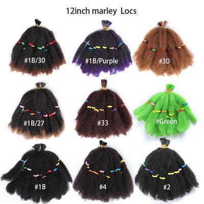 Afro Kinky Spring Twist Crochet Braids Hair Marley Braid0