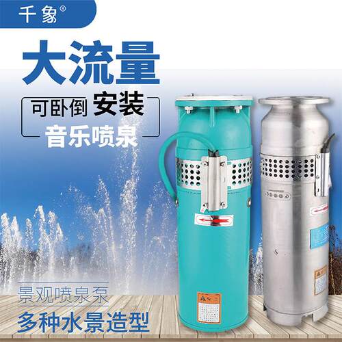 QSP不锈钢潜水喷泉泵QSP65-10-3喷泉专用泵景观变频泵喷泉水泵