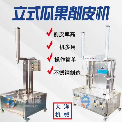 大洋机械冬瓜削皮机器全方位去皮操作简单高产量商用哈密瓜去皮机