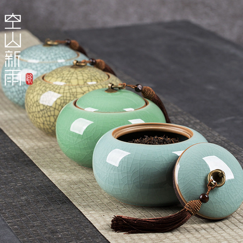 茶叶罐储存罐空山新雨龙泉茶叶罐