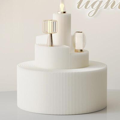 中岛台流水展示台展会展馆陈列台置物架服装鞋包店可折叠高低摆台