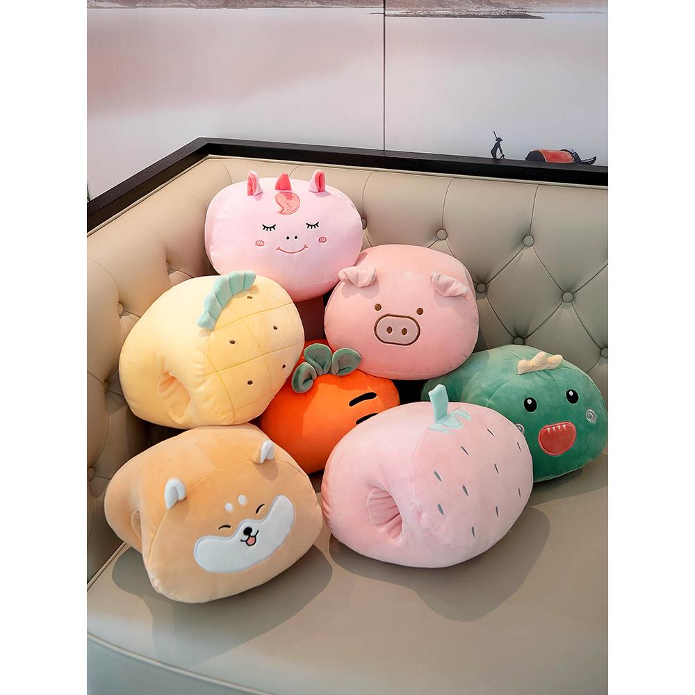 暖手抱枕插手可爱动物滑稽宝兔子手捂午睡枕韩国萌少女心生日礼物