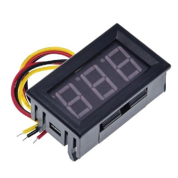 HKS三线直流电压表头DC 0-100V数字电压表0.56 lED数码管数显表头