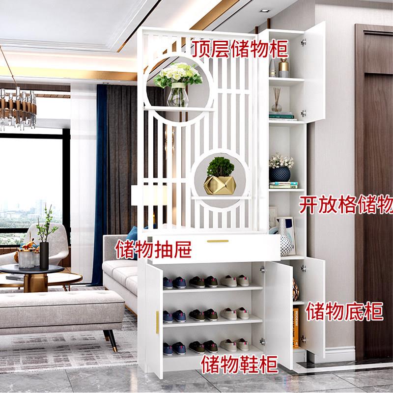 现入进门屏风隔断柜置物架客厅简约实云朵双门木正对户大代门双面