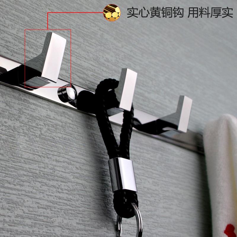 不铜全挂衣钩排钩衣服帽钩卫F76899M8生间毛巾钩304锈钢挂衣钩打