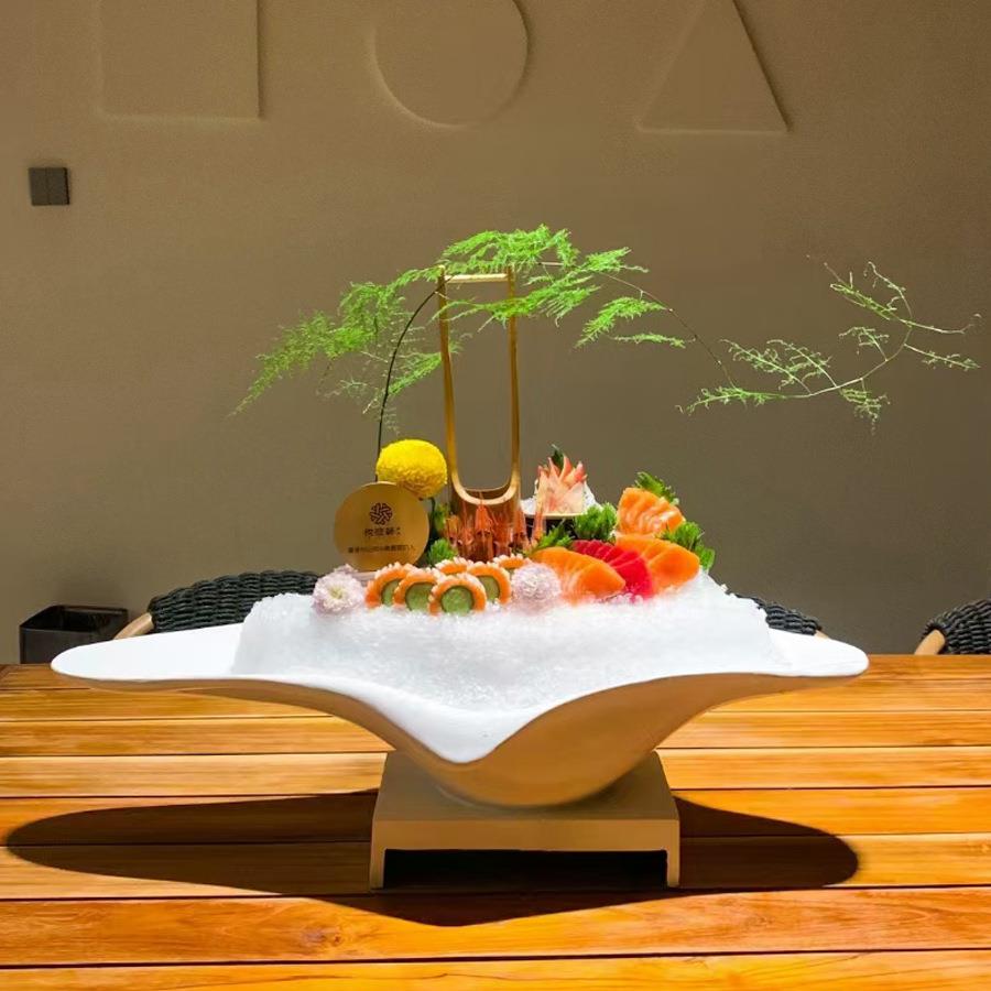 树脂包罗万象三文鱼刺身盘冰盘海鲜姿造餐具深海鱼雕大龙虾摆盘