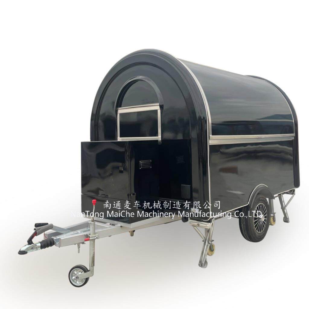 南通市工厂直销户外流动多功能黑色创业食品车地摊多功能餐车