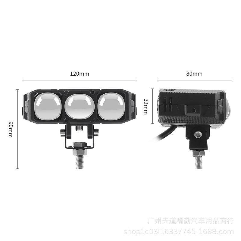 汽车LED射灯外置车顶超亮小长条雾灯越野车前杠中网改装强光射灯