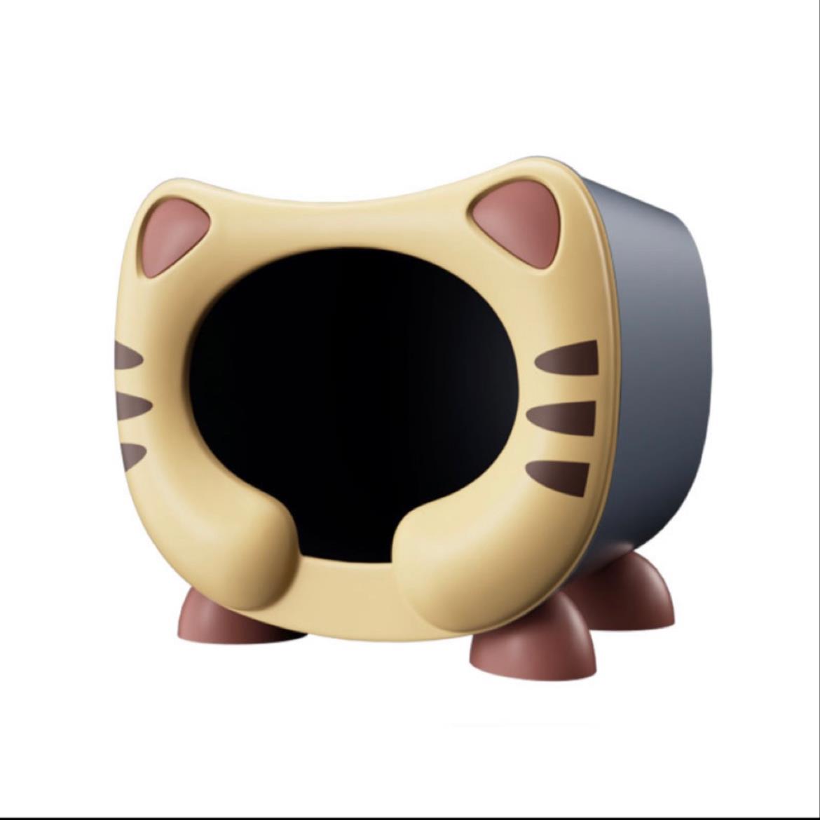 高档冬季暖封闭式猫窝防水猫房子可爱猫猫头造型保包围式屋猫猫耳