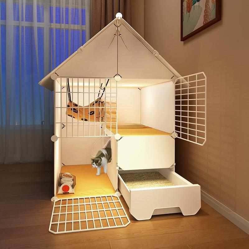 猫笼子家用室内猫窝猫砂盆厕所一体超大自由空间猫咪幼猫猫别墅