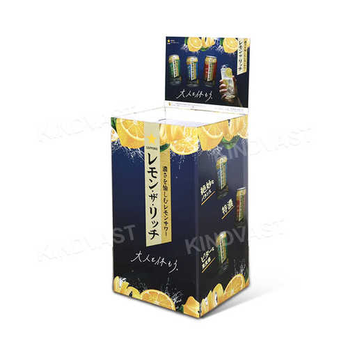 纸展示箱纸展示架酒水饮料纸展示箱纸促销架超市纸货架纸展示桶