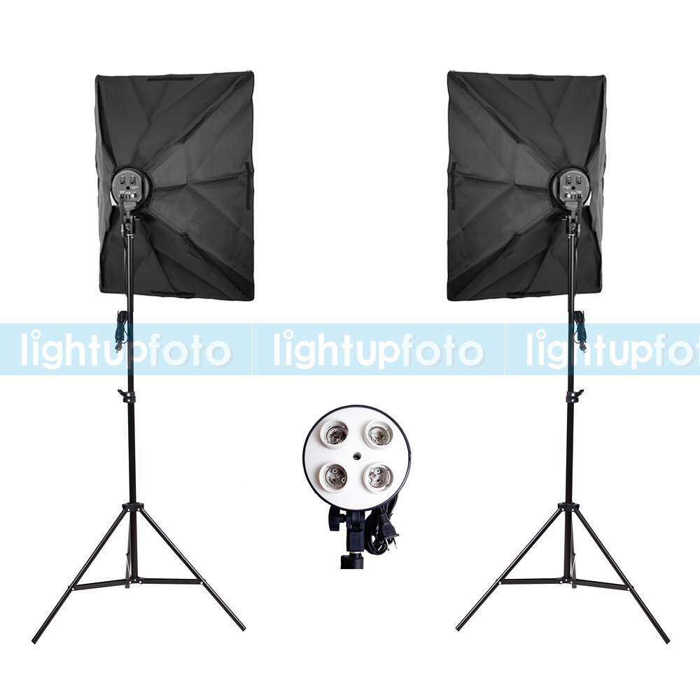 因诺 摄影棚 电源柔光箱四灯头灯架45w灯泡套装 PSK6B