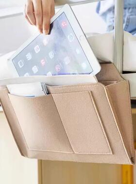 Felt Bedside Organizer Hanging Bag for Home Bedroom Sofa, Cr