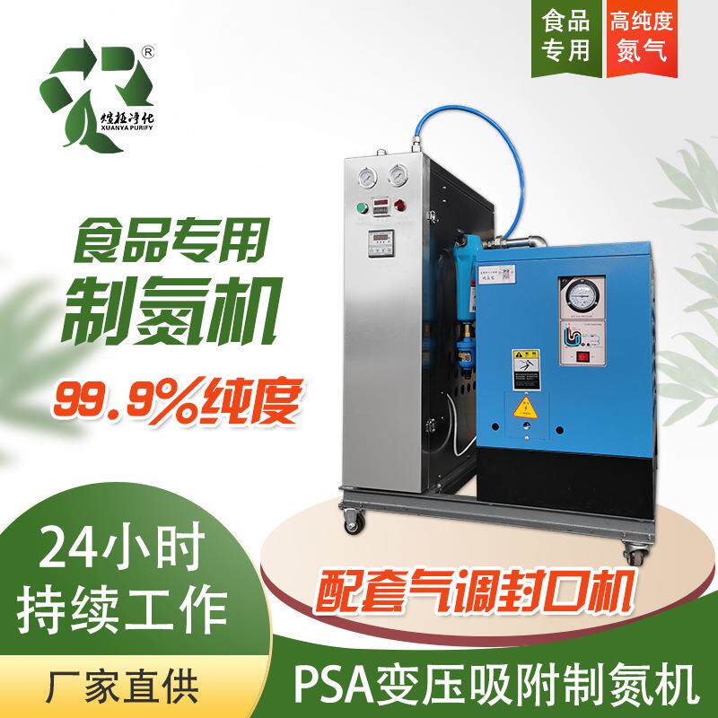 新款psa变压吸附氮气机制氮机组小型箱式一体机配套食品包装设备
