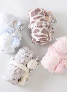 2 Piece Plush 30 X 30 Baby Security Sleep Blanket 6 Style St