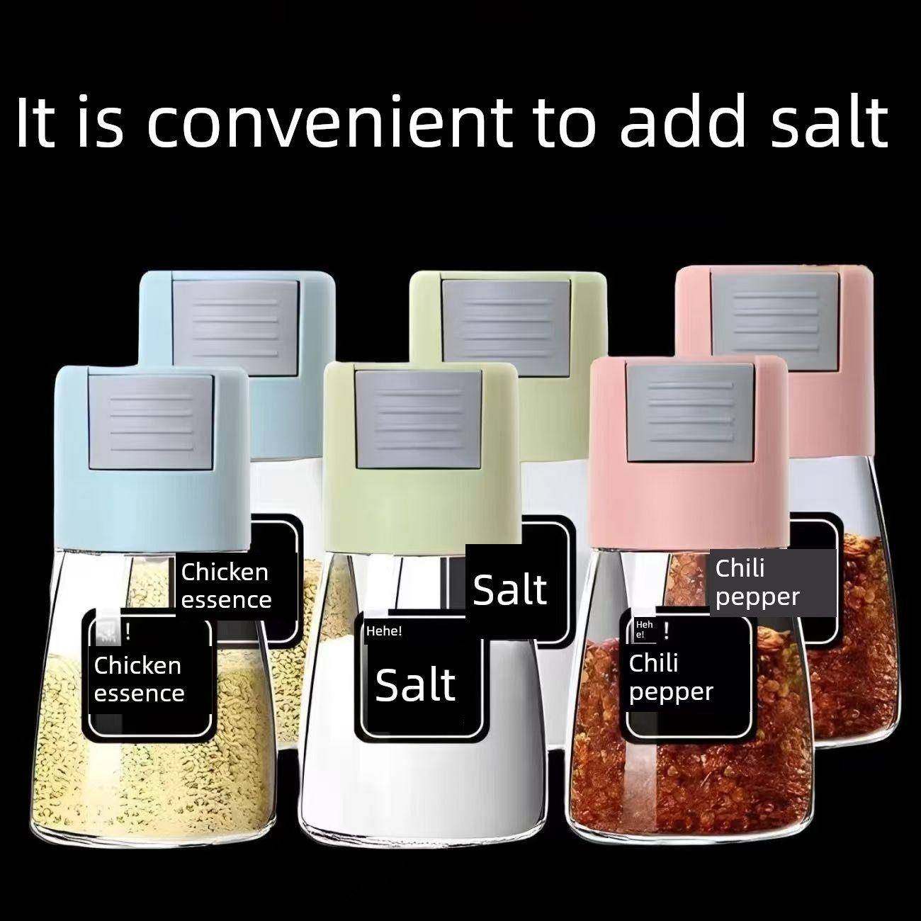 厨房定量食品调味瓶推式控盐调味瓶家用调味盒味精盐密封防潮罐,厨房/烹饪用具,调味瓶罐/调料研磨器,淘宝优惠券,粉丝福利购,淘宝优惠卷