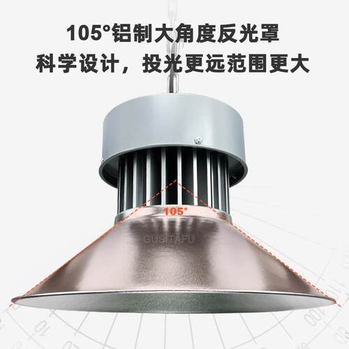 集成式LED厂房灯50W150W200W工矿灯体育天棚灯工厂灯车间仓库吊灯