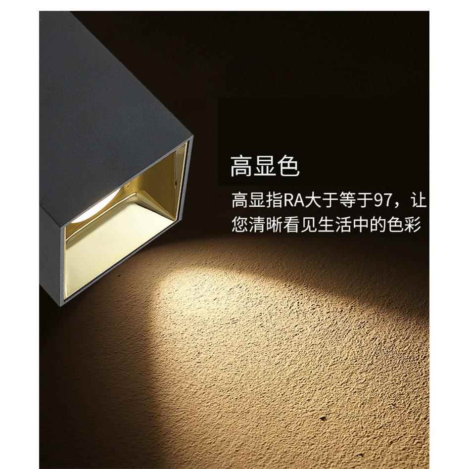 方形明装筒灯 商场酒店免开孔吸顶灯客厅家装无主灯防眩明装筒灯