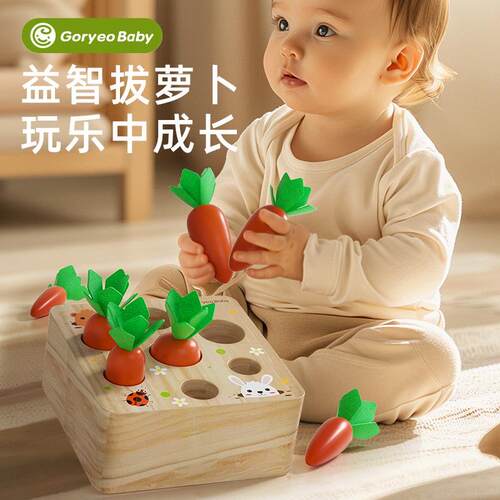 高丽宝贝拔萝卜玩具幼儿手眼协调力感统益智男孩婴儿思维训练拼插