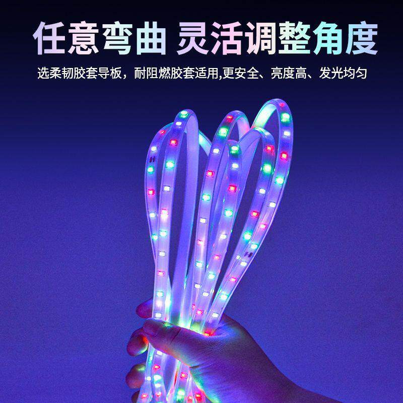 太顺易发超阳能灯带亮彩色户外防水广告招牌庭院装外墙软饰七彩灯