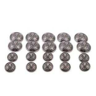 20 Pcs Skull Button Golden Buttons for Pants Vintage