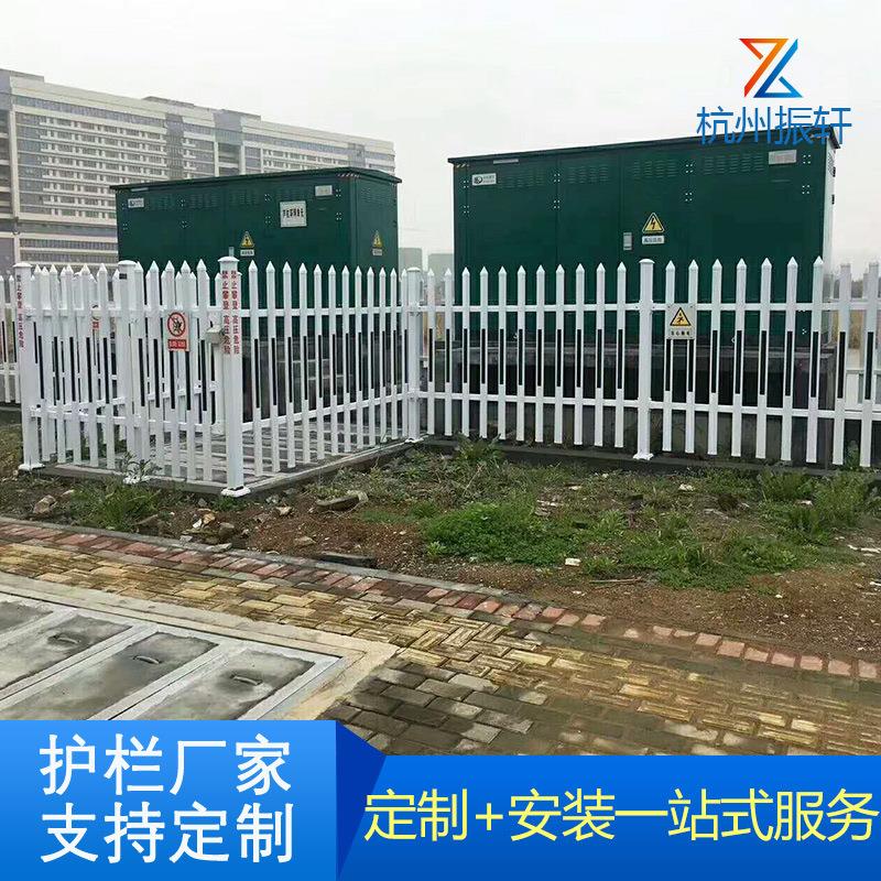 区pv塑钢护栏草坪花围栏绿色 小绿塑化带花园栅栏小篱笆池料栏杆