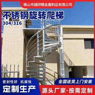 旋转楼梯室内小型整体复式现代简约钢结构旋转楼梯无水泥基础架
