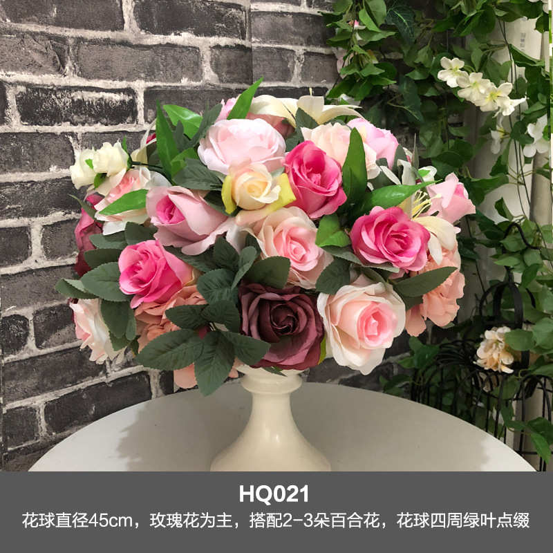 路道具引拱门假柱庆典花花玫瑰婚庆台婚礼装饰布置花球罗马花t