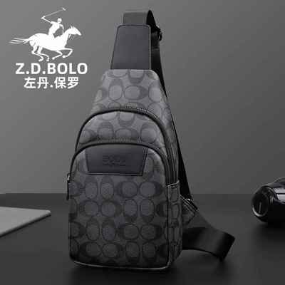 ZDBOLO/左丹保罗新款胸包男士斜挎包胸前单肩休闲挎包时尚斜肩包