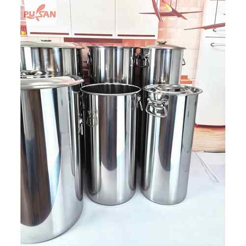不锈钢储水桶细长汤桶白钢奶茶桶高身凉茶水桶20/22/25cm高45cm60