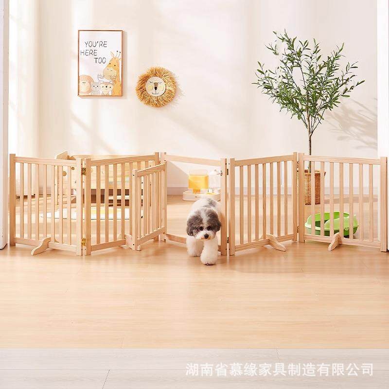 宠物围栏实木狗狗栅栏可折叠室内中小型犬阻拦门狗笼子防猫门