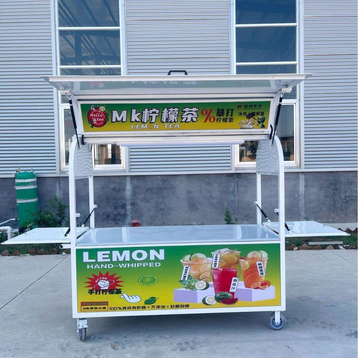 欧翼门摆摊专用手推车小摊车促销台小摊位试吃展示台桌便携式