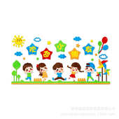 欢迎小朋友墙贴幼儿园开学环创主题墙面装 饰学校走廊环境教室布置