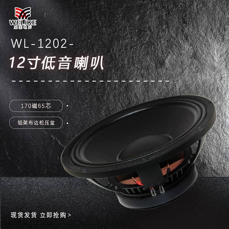 厂家12寸170磁75芯大功率扬声器喇叭单元专业影院多媒体扩音喇叭